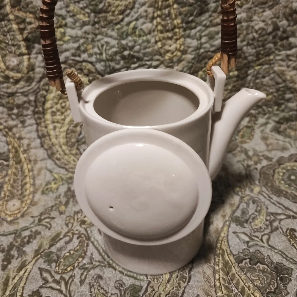 8 Piece Japanese Asian Vintage Green Tea Sake Set 1950's 1960's 6 Cups Bamboo